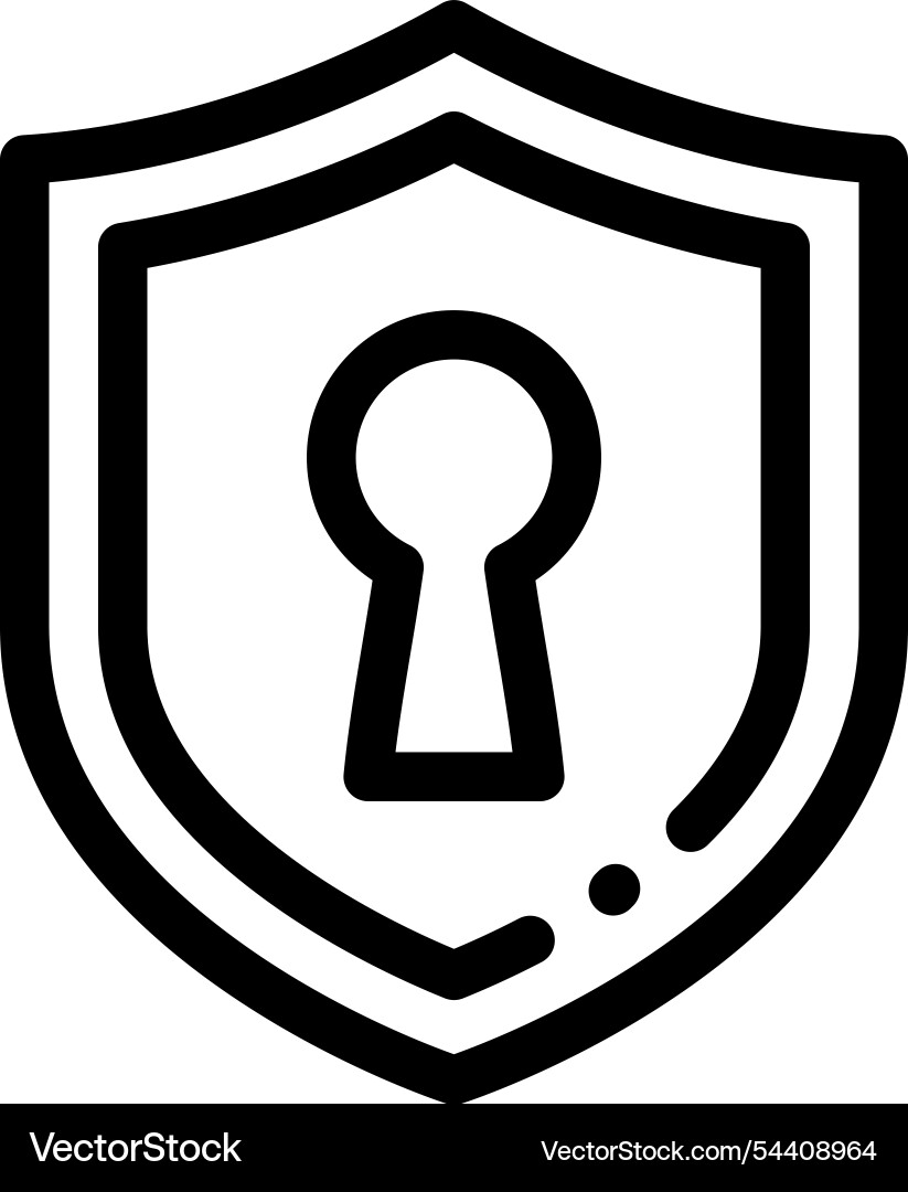 Keylock icon thin linear style design isolated Keylock icon thin linear style design isolated vector image