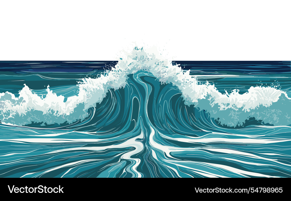 Abstract background with a wave crashing Abstract background with a wave crashing vector image