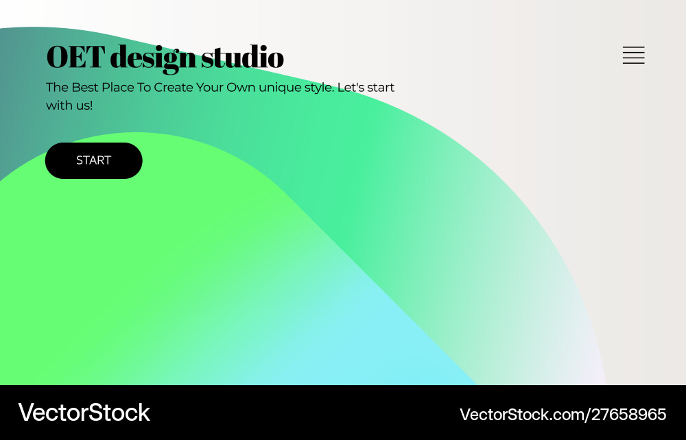 Abstract colorful gradient landing page template Abstract colorful gradient landing page template vector image