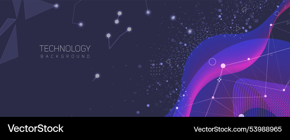 Abstract wave technology and science background Abstract wave technology and science background vector image