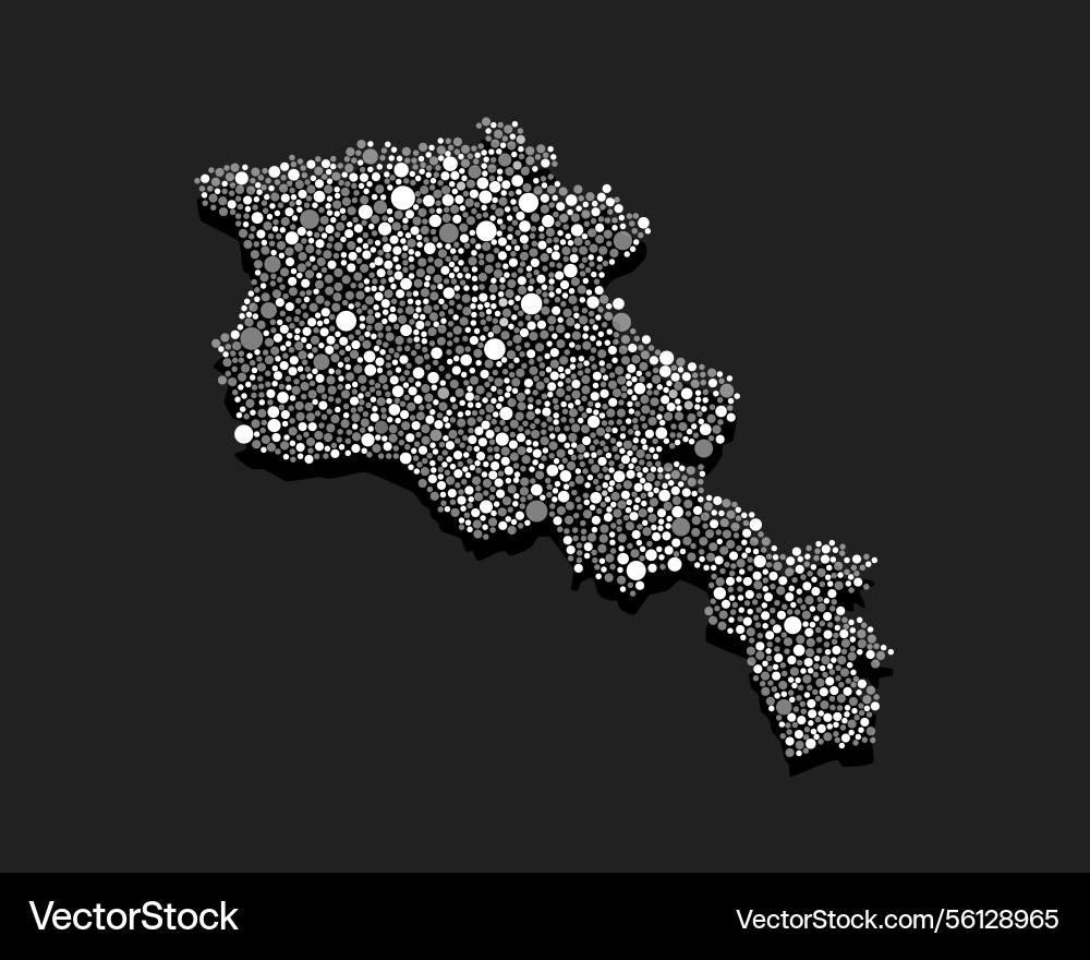 Creative map armenia from random dots Creative map armenia from random dots vector image