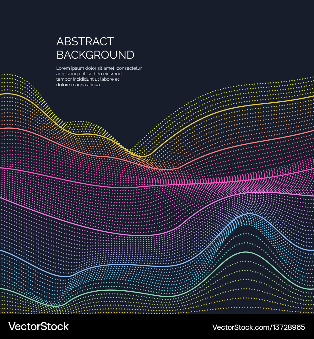 Dynamic Particle Waves Background vector image