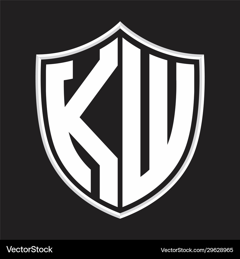 Kw logo monogram with shield shape isolated – Royalty-Free Vector |  VectorStock, image size:1000x1080