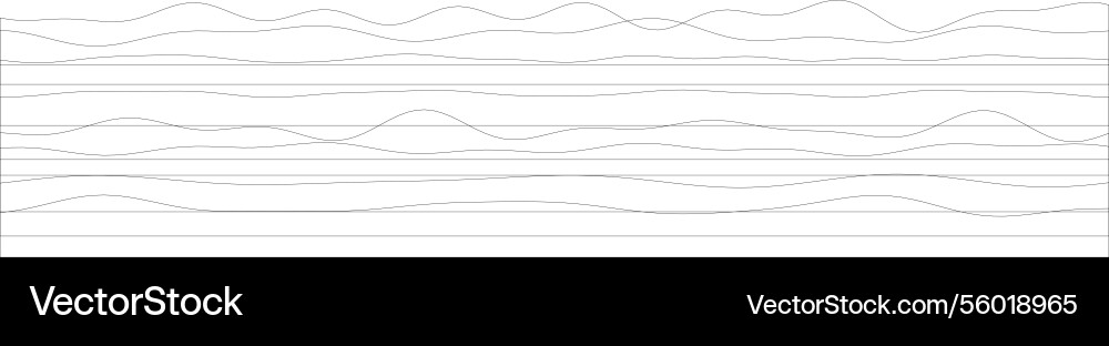 Minimalist abstract line art with wavy patterns vector image