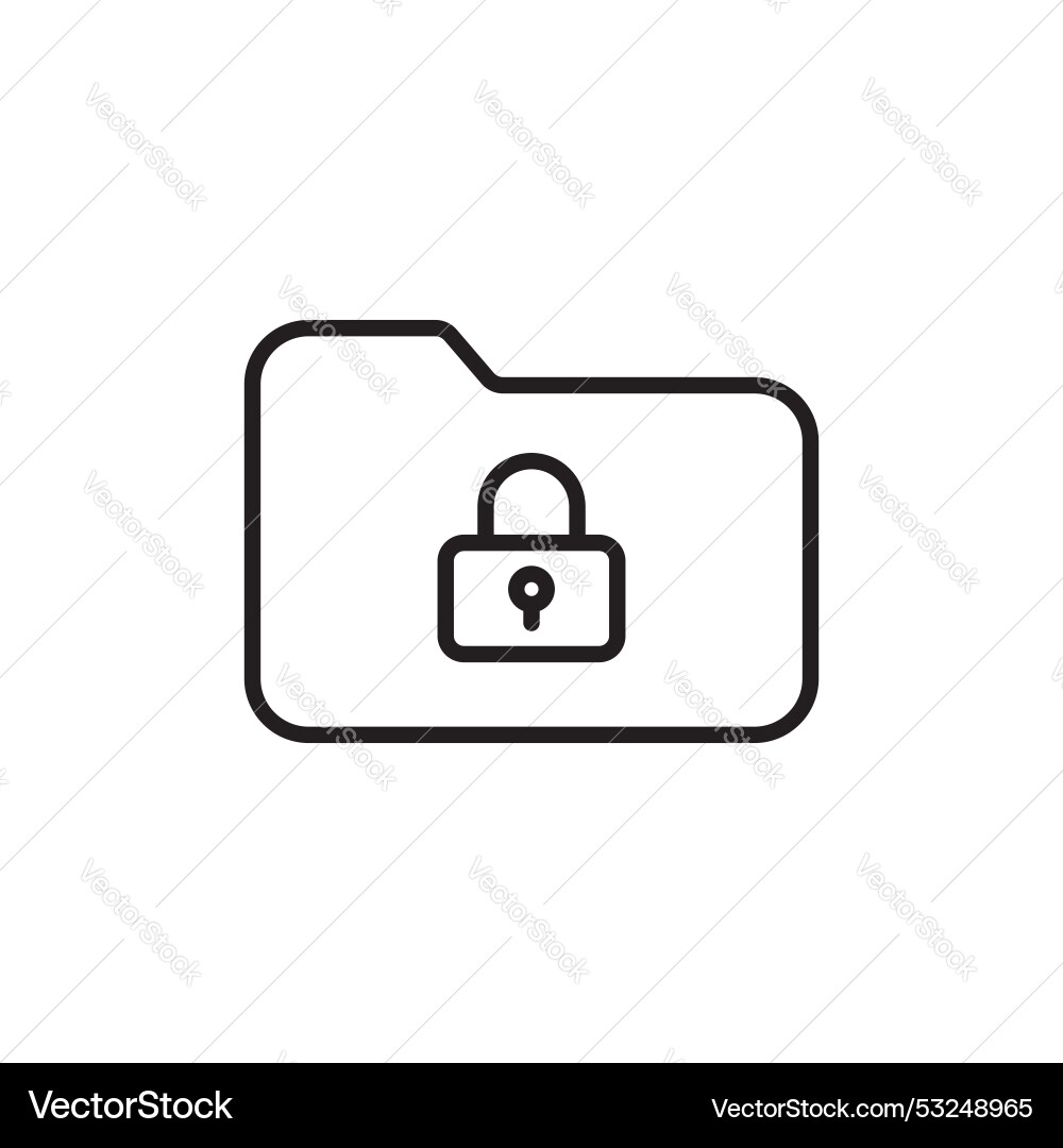 Secret folder icon set confidential data secure Vector Image