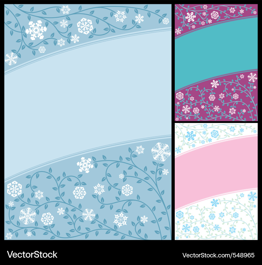 Winter Snowflake Pattern Background vector image