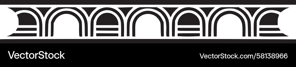 Art Deco Linear Border Pattern Vector Image