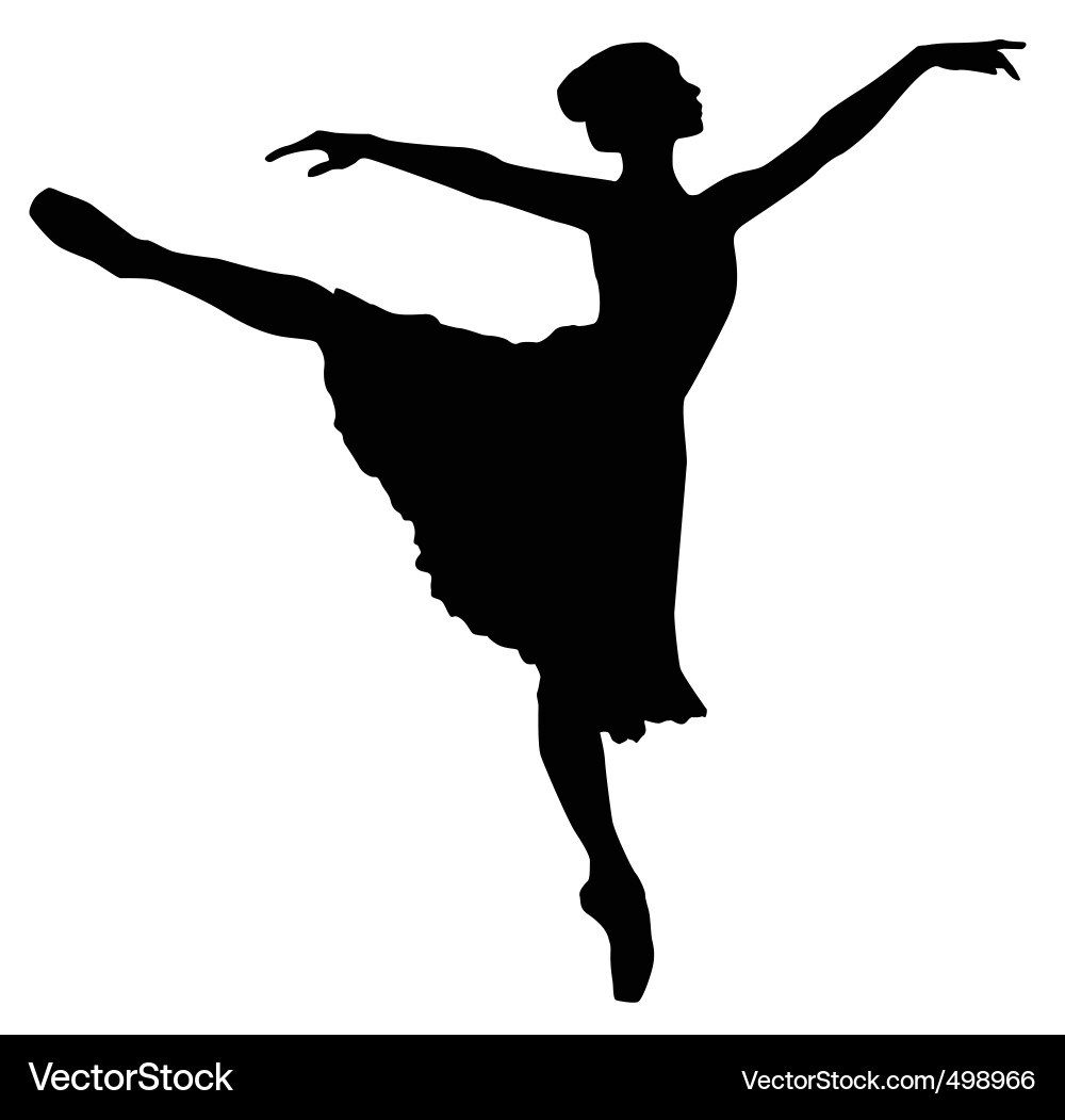 Ballerina in Motion Vector Image