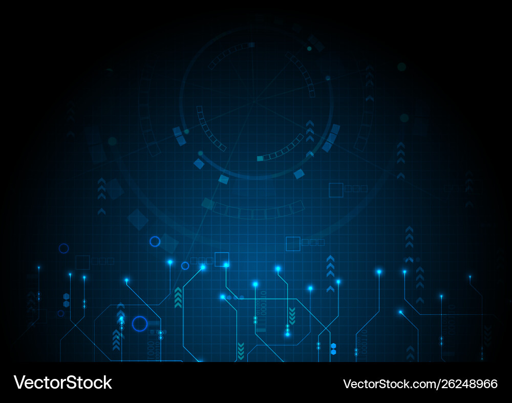 Blue Digital Circuit Technology Background vector image