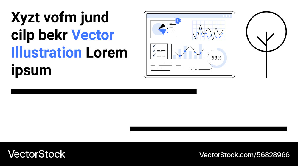 Data dashboard with graphs and analytics next Data dashboard with graphs and analytics next vector image
