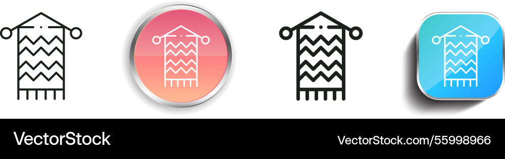 Knitting icon thin linear regular and button vector image