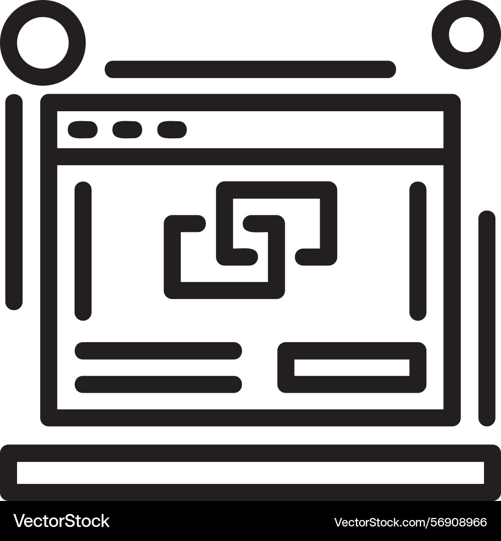 Link building linear style icon design vector image