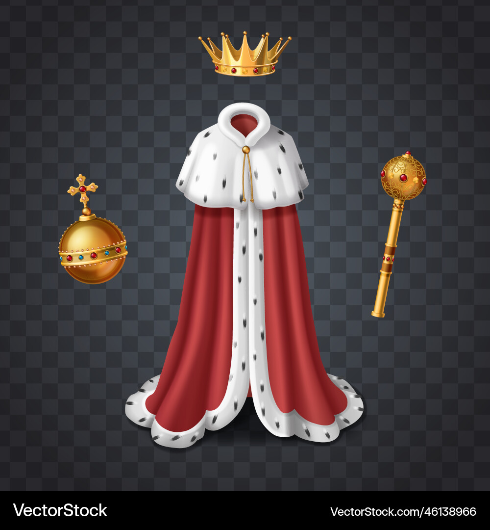 Royal accessories set Royal accessories set vector image