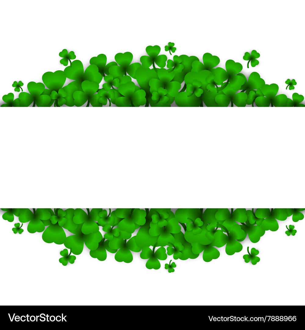 Saint patricks day background with clover vector image