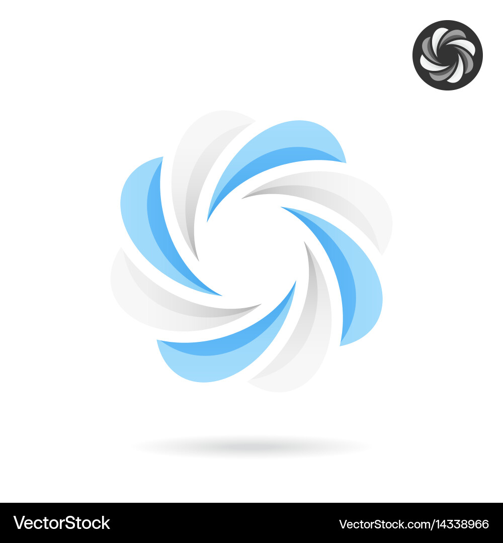 Segmented Circle Flower Icon Vector Image