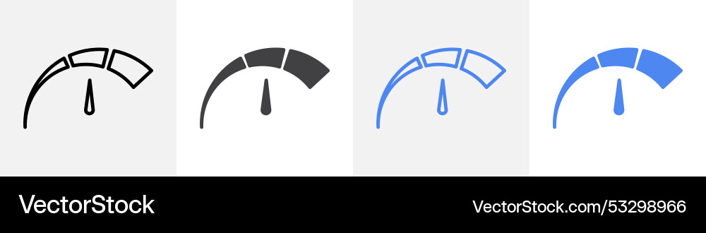 Speed icon set use for web ui or app Vector Image