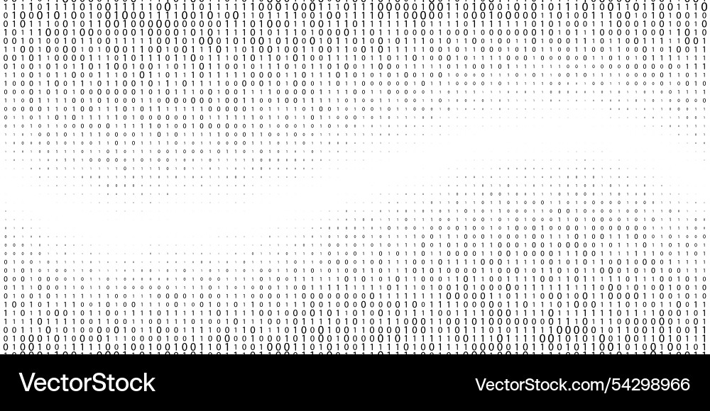 Wavy binäre Code Halfton Gradient bg Wavy binäre Code Halfton Gradient bg vektorbild