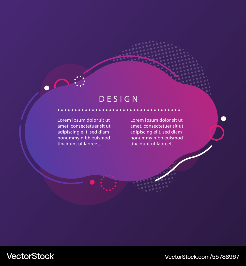 Abstract frame with fluid style Vector Image