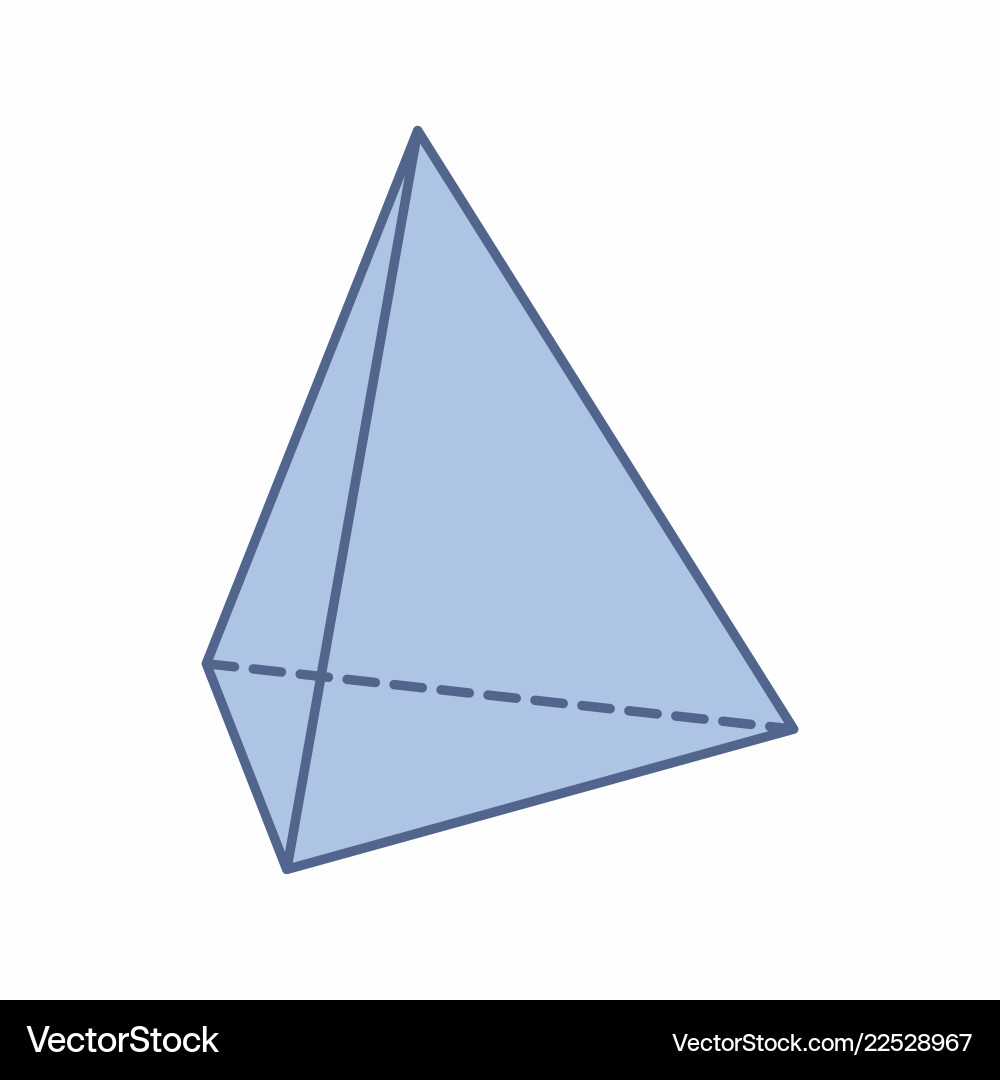 Isolated Triangular Pyramid - 3D Shape vector image