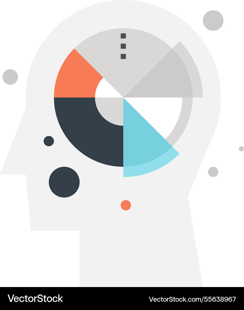 Management flat web icon concept Royalty Free Vector Image