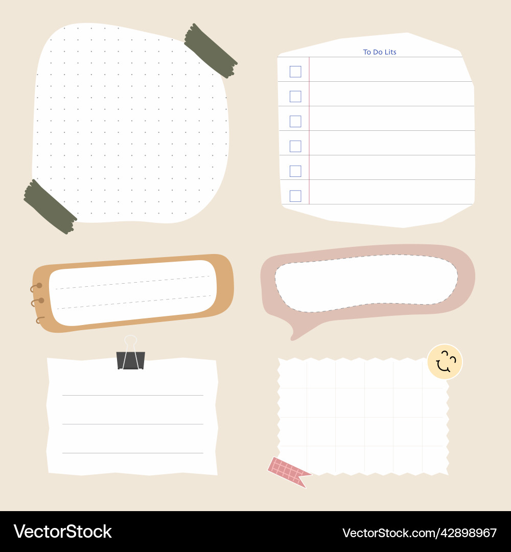 Paper-notes5 Paper-notes5 vector image