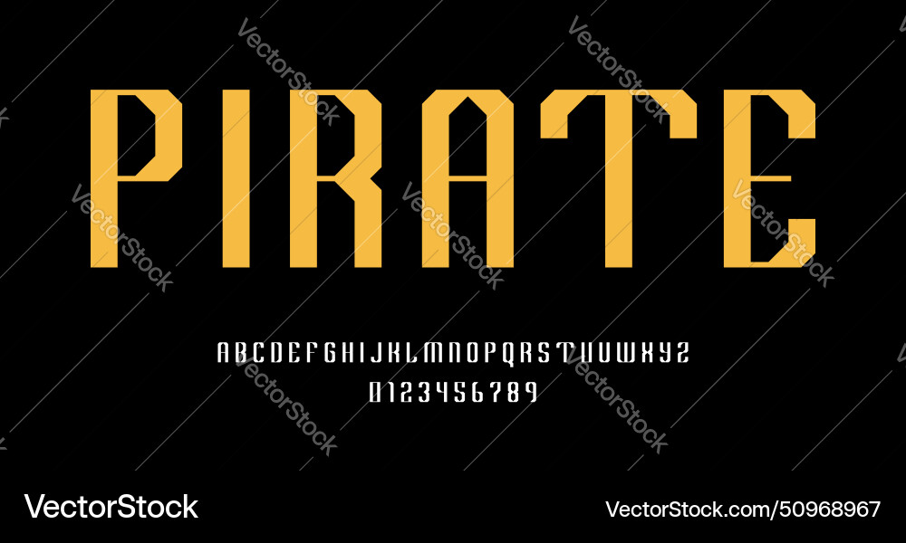 Set of alphabets font letters and numbers Set of alphabets font letters and numbers vector image