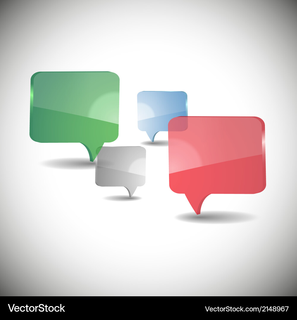 Set of dialog boxes on gray background vector image