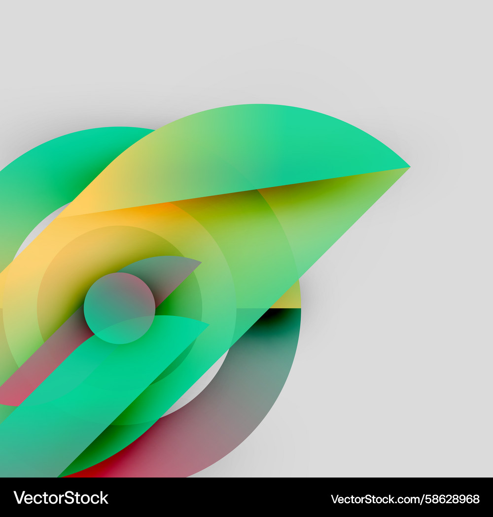 Abstract colorful shapes overlap creating dynamic Abstract colorful shapes overlap creating dynamic Vector Image