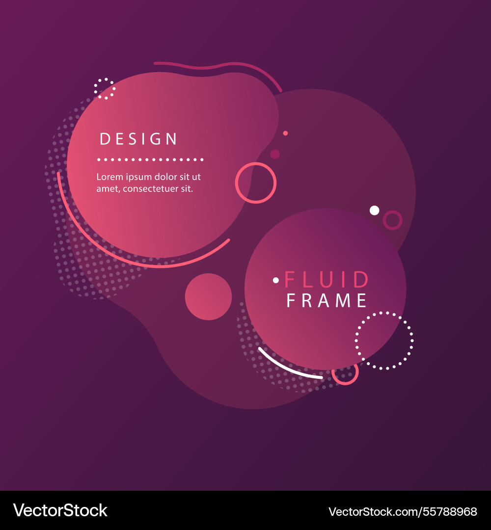 Abstract frame with fluid style Vector Image