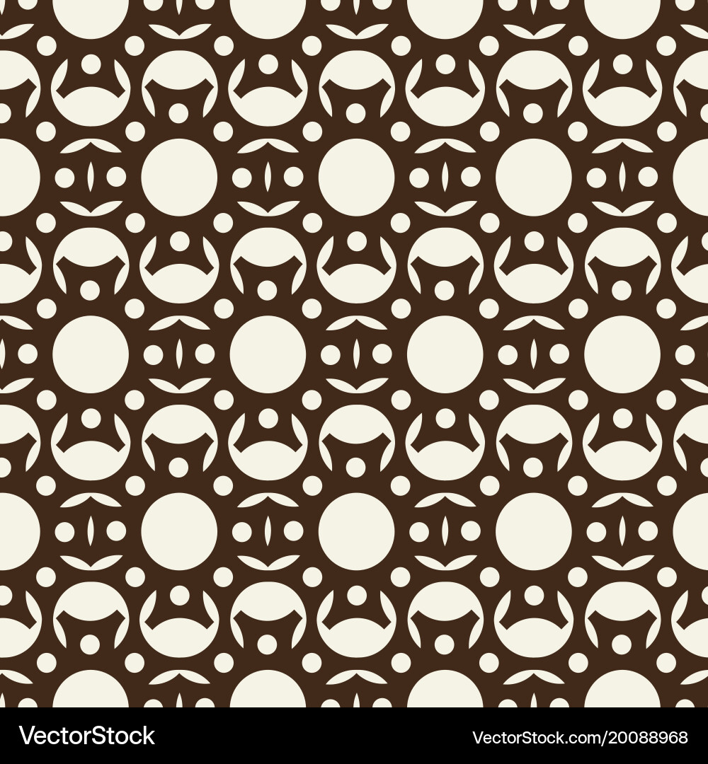 Abstract seamless monochrome pattern vector image