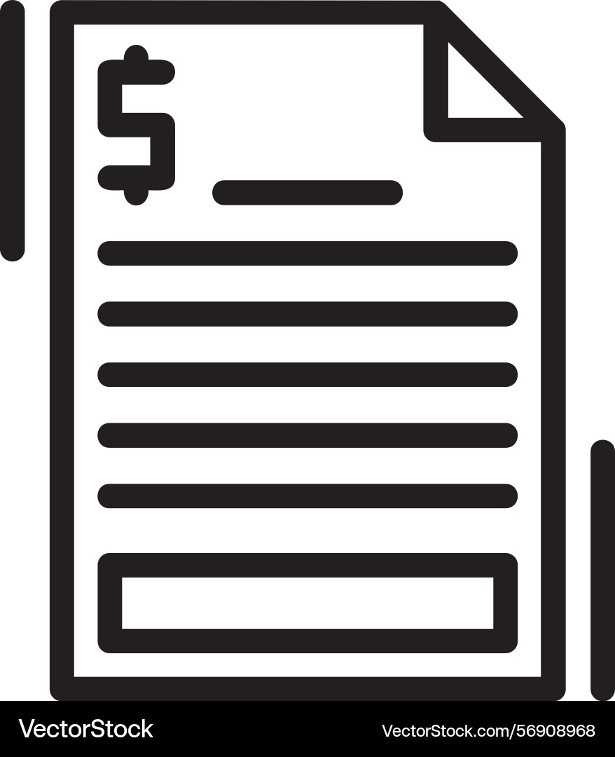 Document linear style icon design vector image