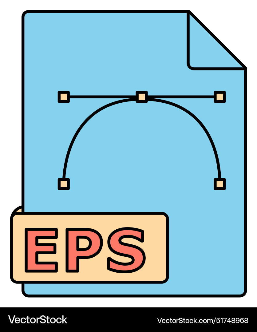 Eps file format icon editable graphic design vector image