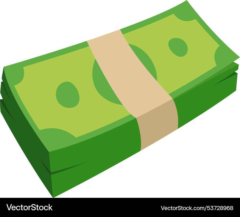 Geld Cartoon-Symbol grüne Dollar-Scheine-Pack Geld Cartoon-Symbol grüne Dollar-Scheine-Pack vektorbild