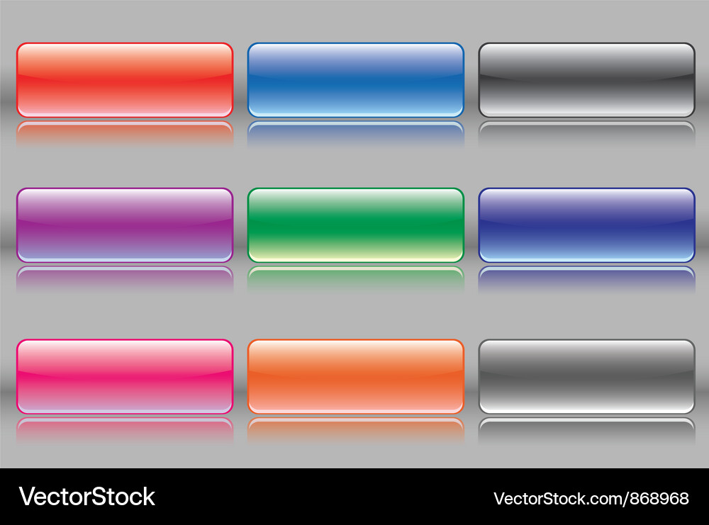 Glossy buttons Vector Image