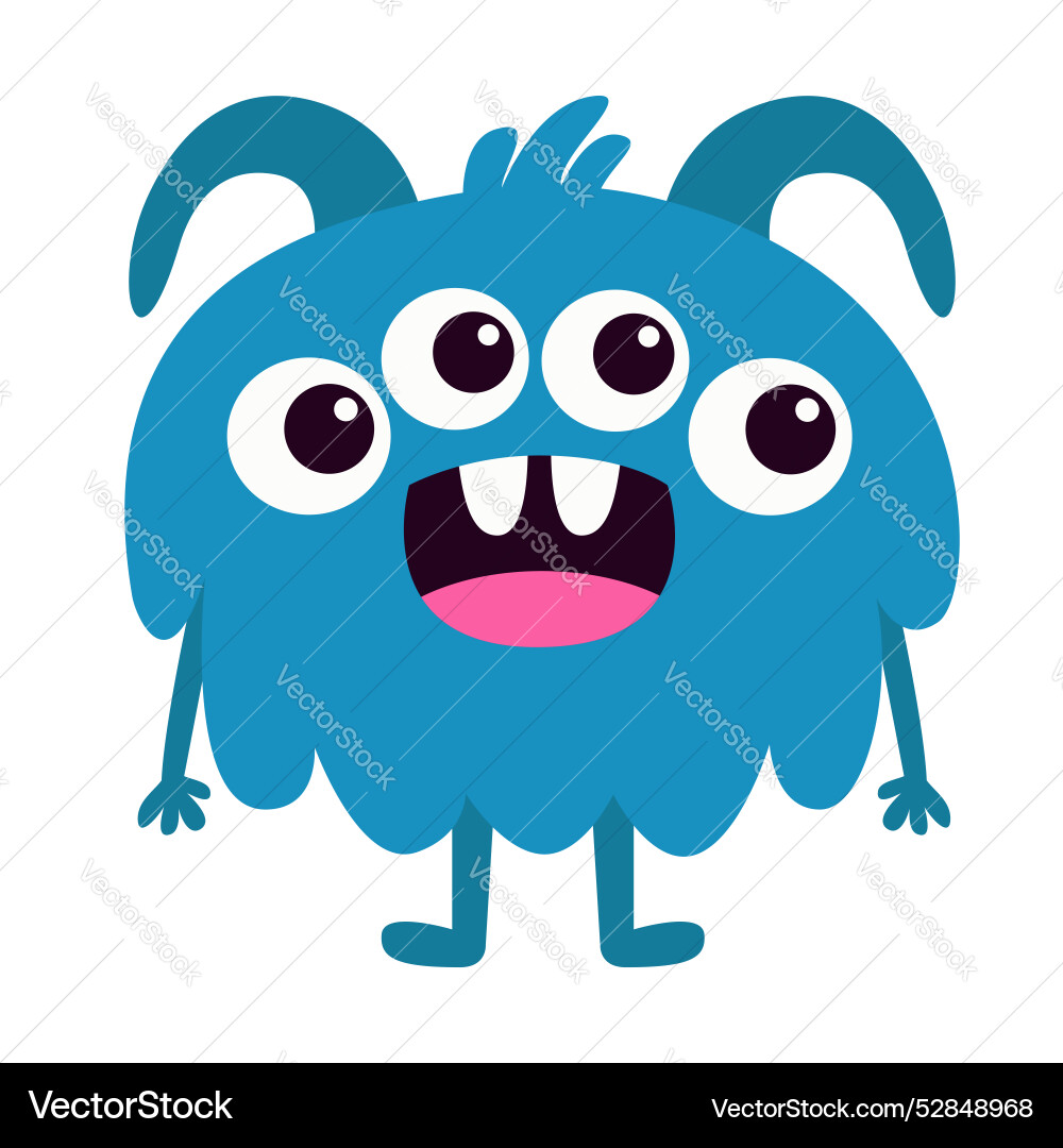 Monsters silhouette icon happy halloween cute Monsters silhouette icon happy halloween cute vector image