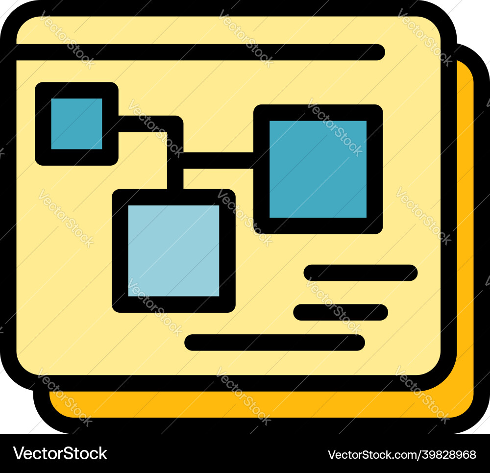 Scheme interface icon color outline Scheme interface icon color outline vector image
