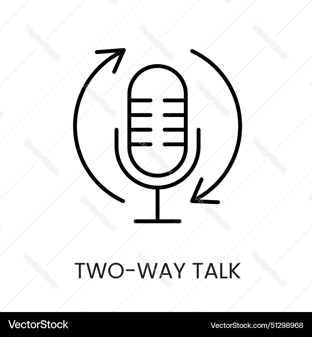 Two way conversation line icon Vector Image