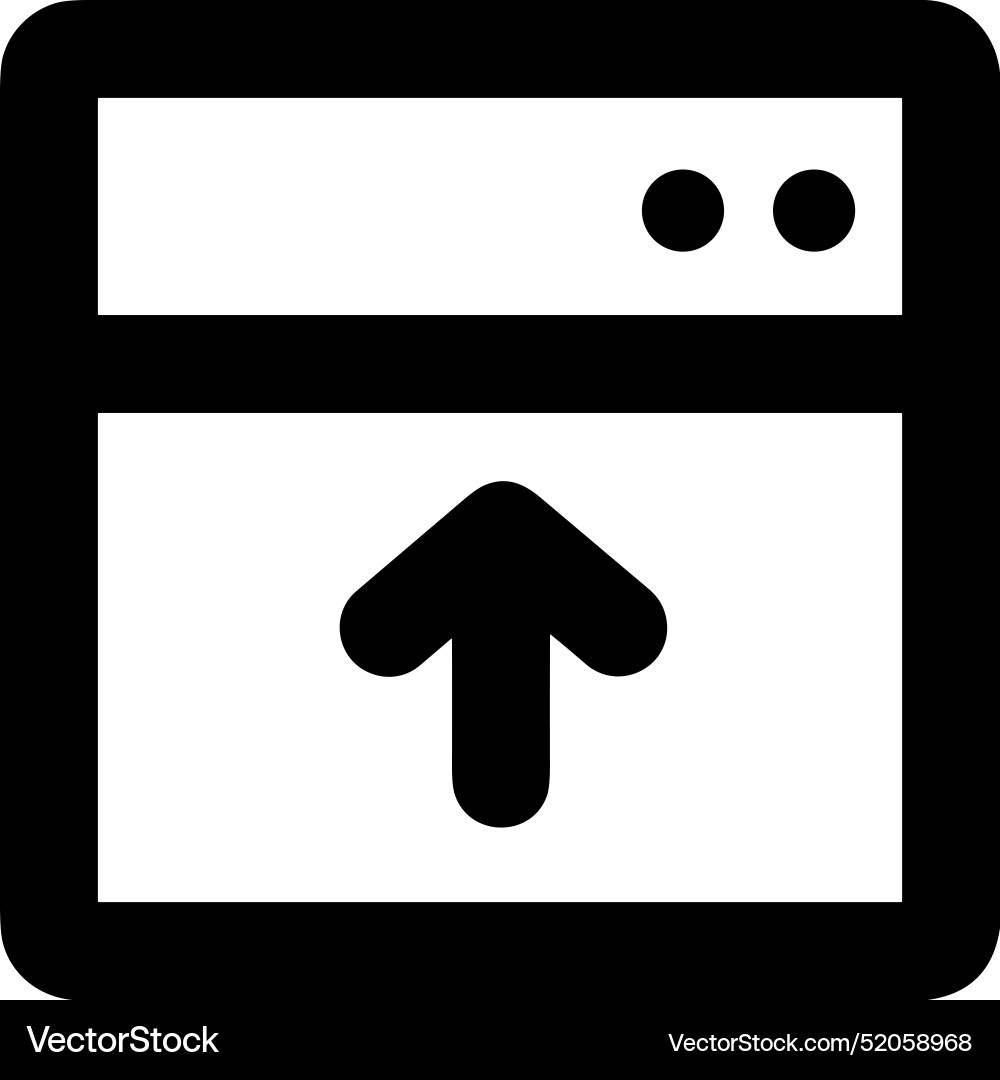 Upload outline icon symbol image Upload outline icon symbol image Vector Image