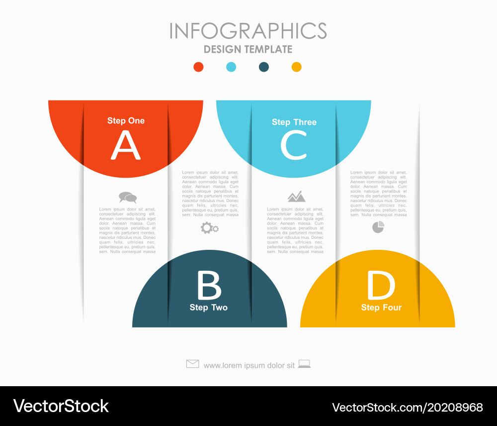 Workflow Step Icon Set Vector Image