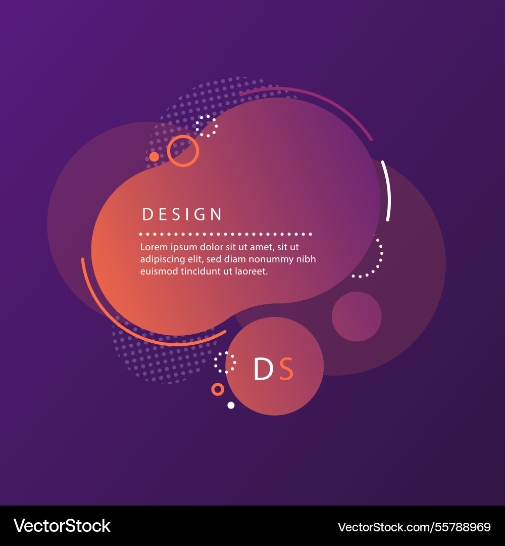 Abstract frame with fluid style Vector Image