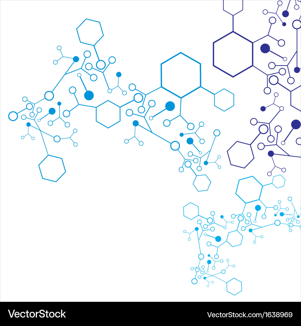 Abstract molecular structure background Vector Image