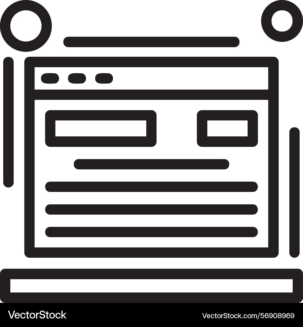 Blog linear style icon design Vector Image
