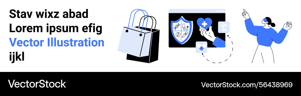 Digital shopping secure transactions and user Digital shopping secure transactions and user Vector Image