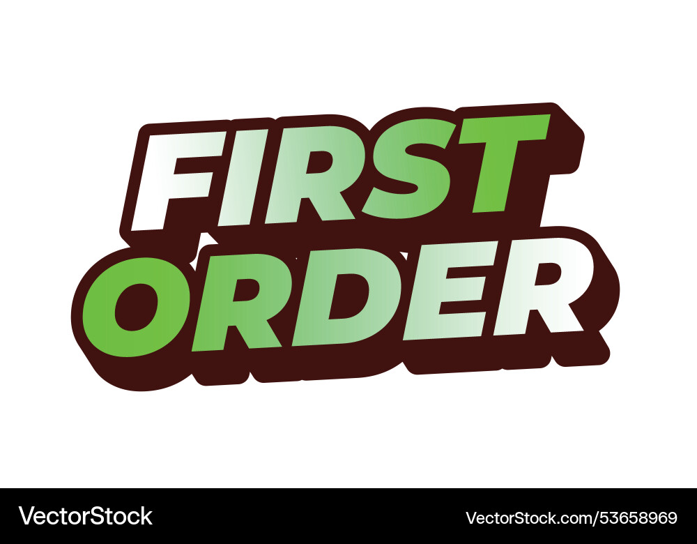 First order text effect in 3d style with modern First order text effect in 3d style with modern Vector Image