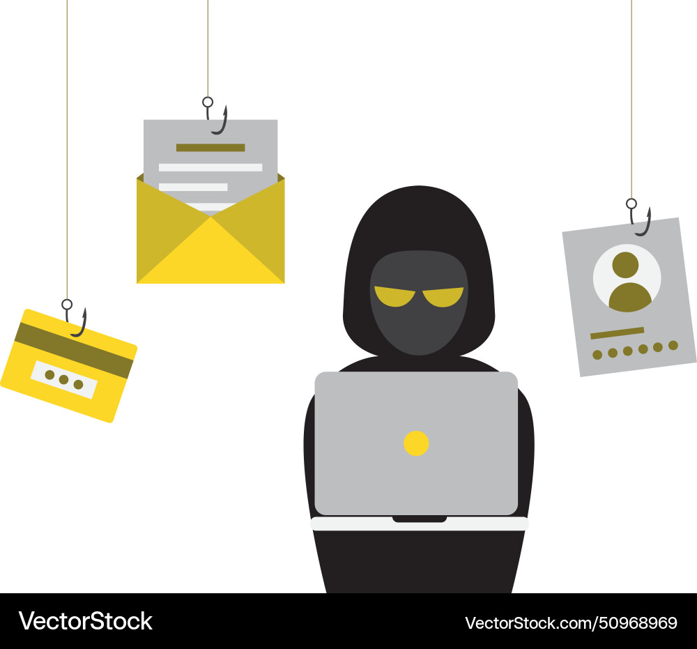 Hacker stealing confidential data Hacker stealing confidential data vector image