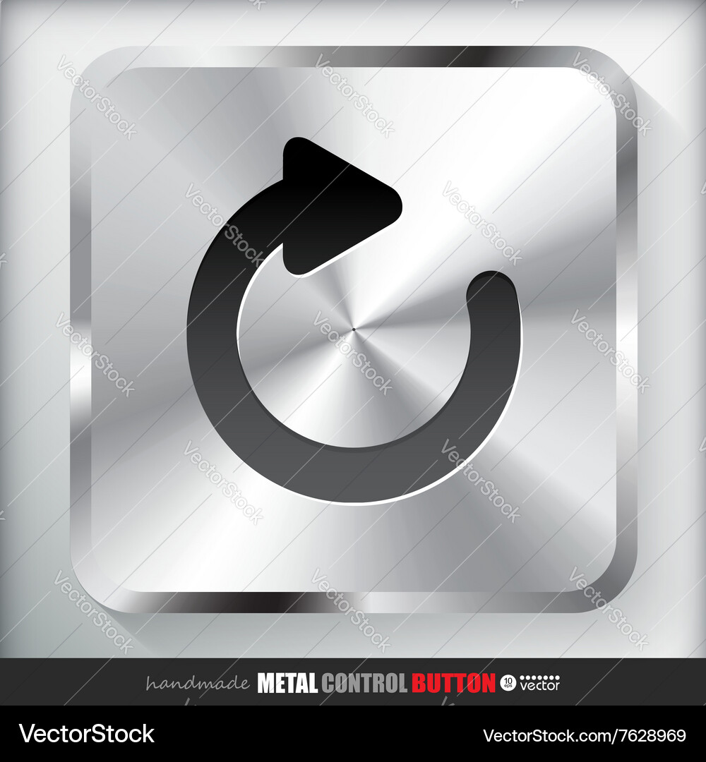 Metal reload button applicated for html and flash Vector Image