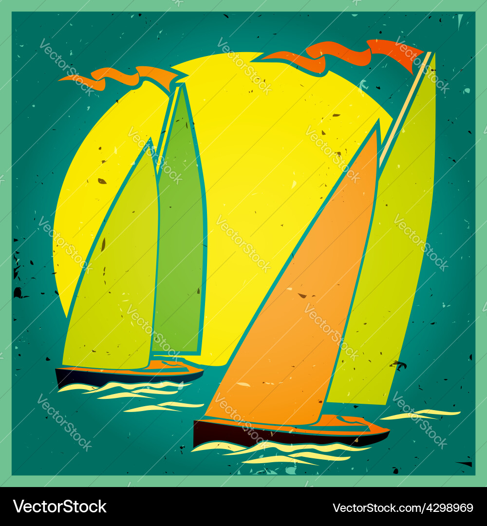 Yachting vector image