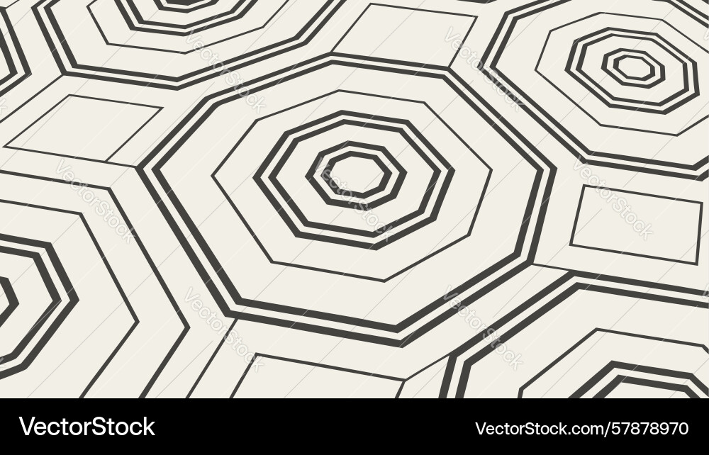 Abstract octagonal geometric pattern design vector image
