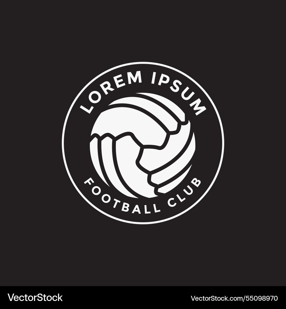 Football soccer badge emblem club log Football soccer badge emblem club log vector image