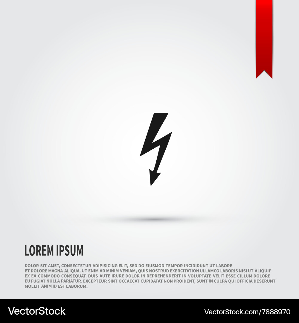 Lightning icon vector image